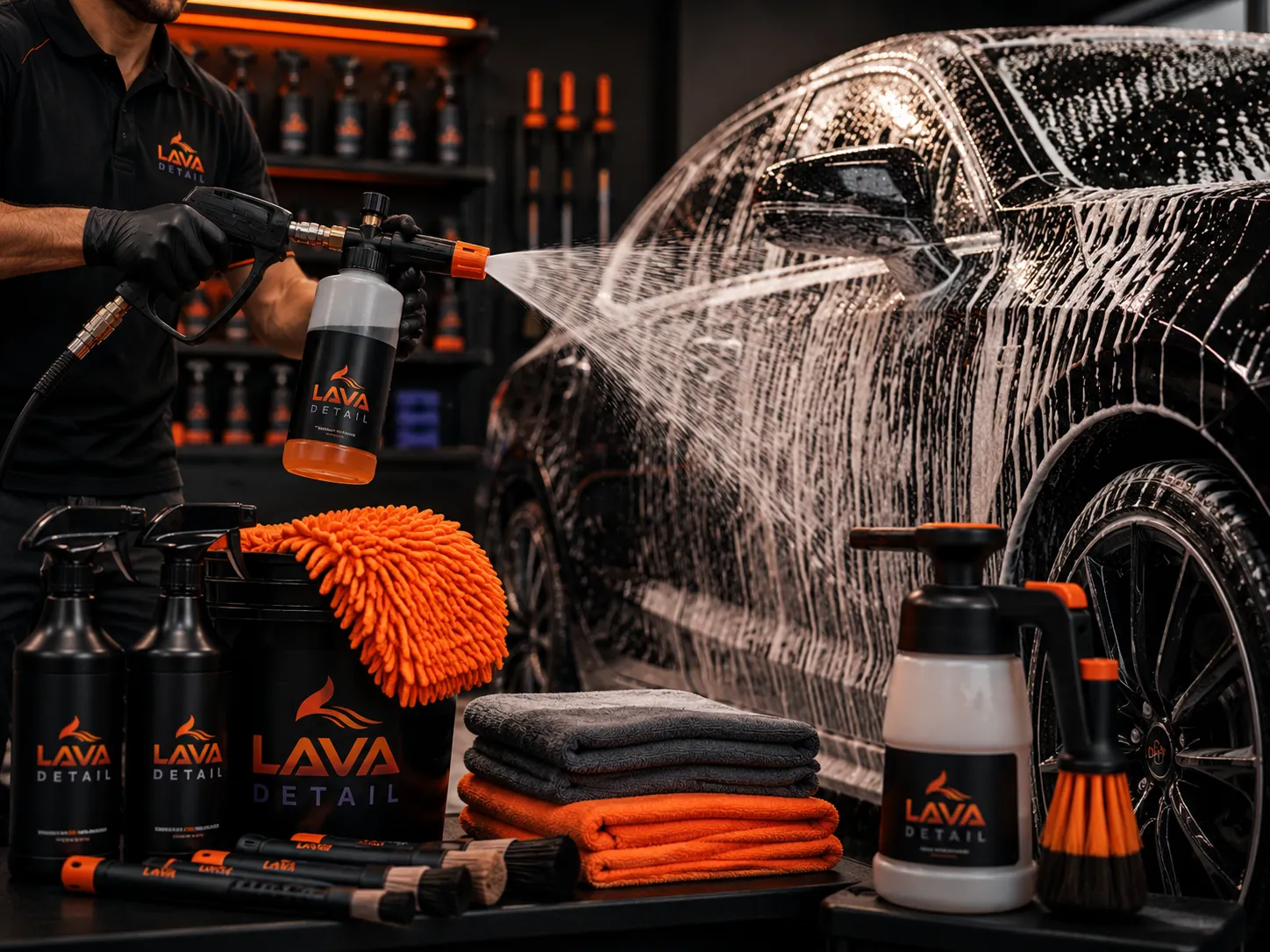 lava detail cleaning tools for car care